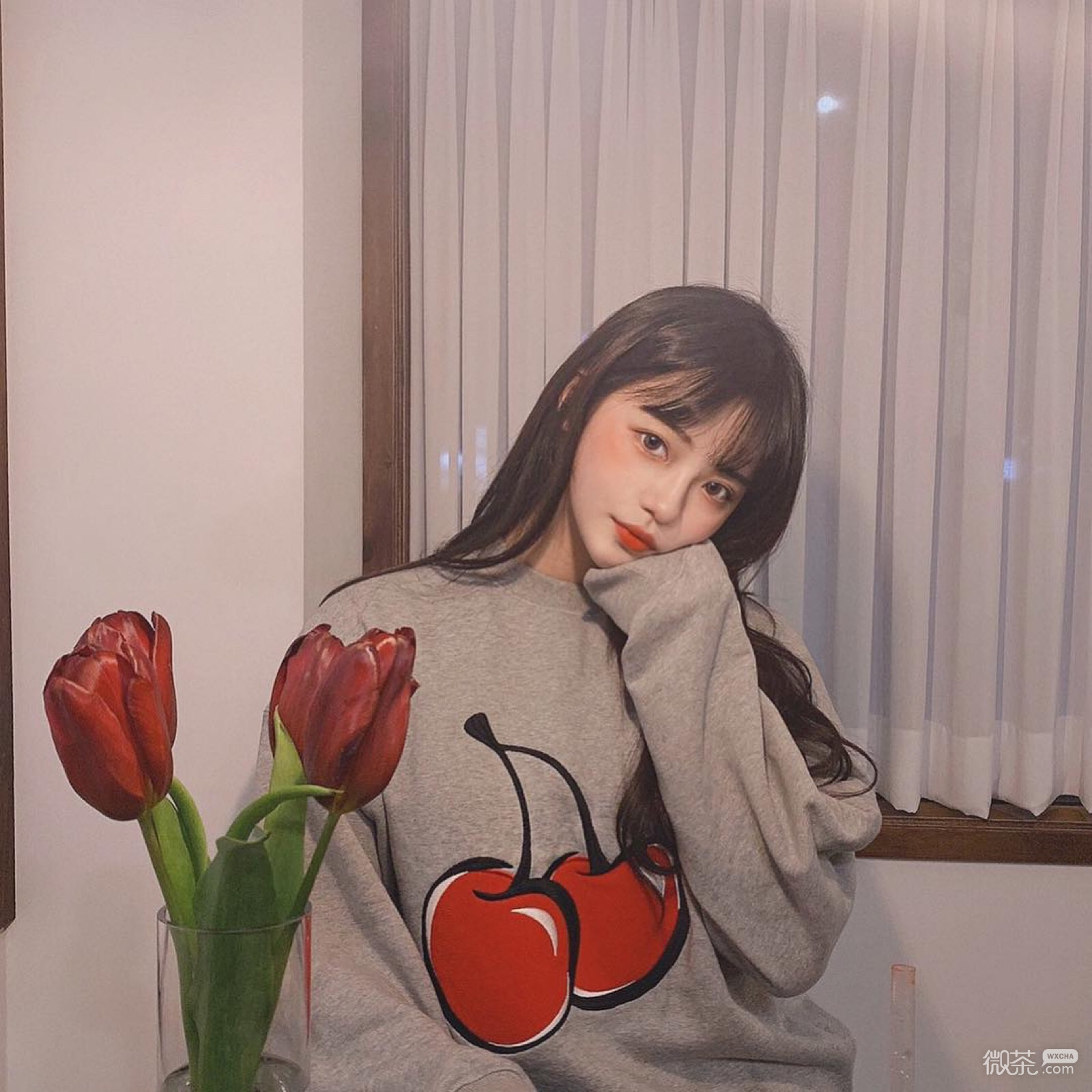 小清新寂寞时尚迷人女头