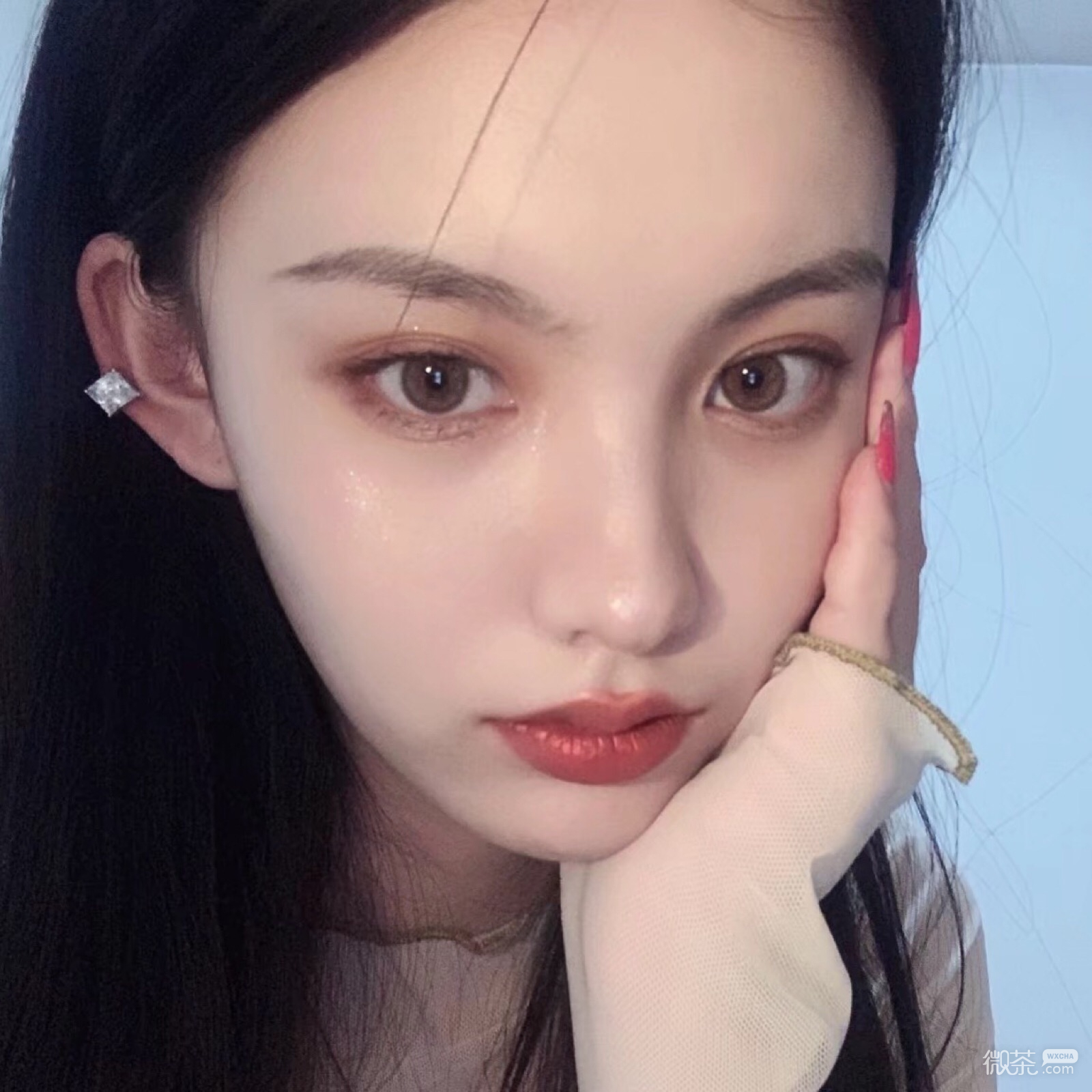 小清新寂寞时尚迷人女头