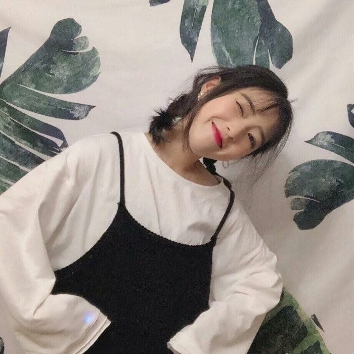 微信清纯性感文艺长发女头