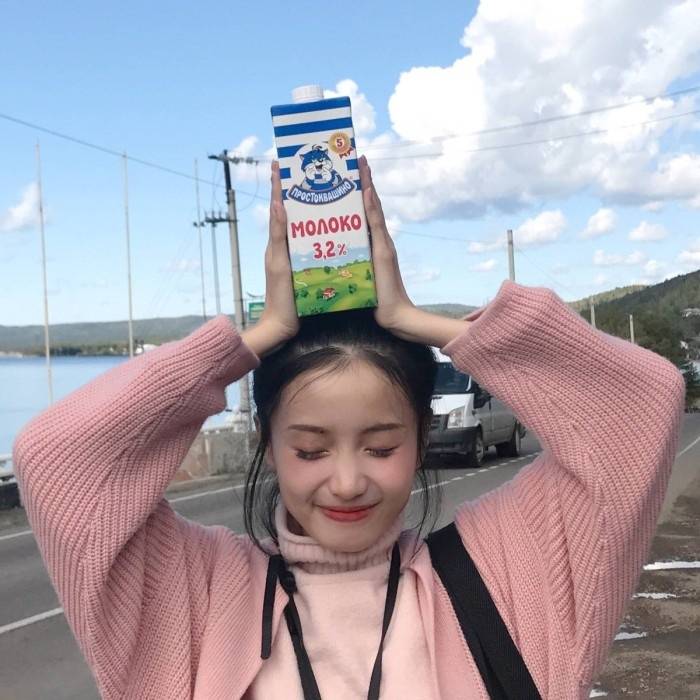 微信清纯性感文艺长发女头