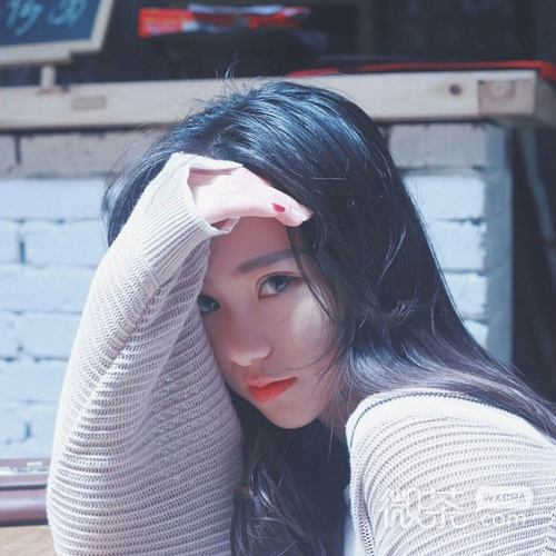 微信清纯性感文艺长发女头