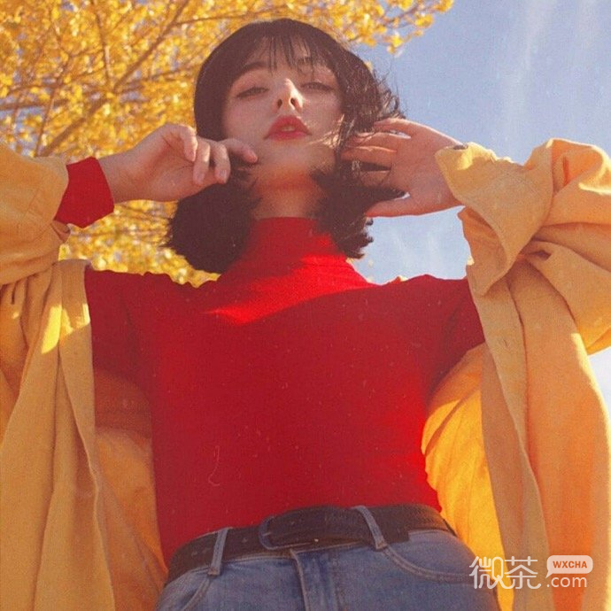 微信洒脱性感迷人长发女头
