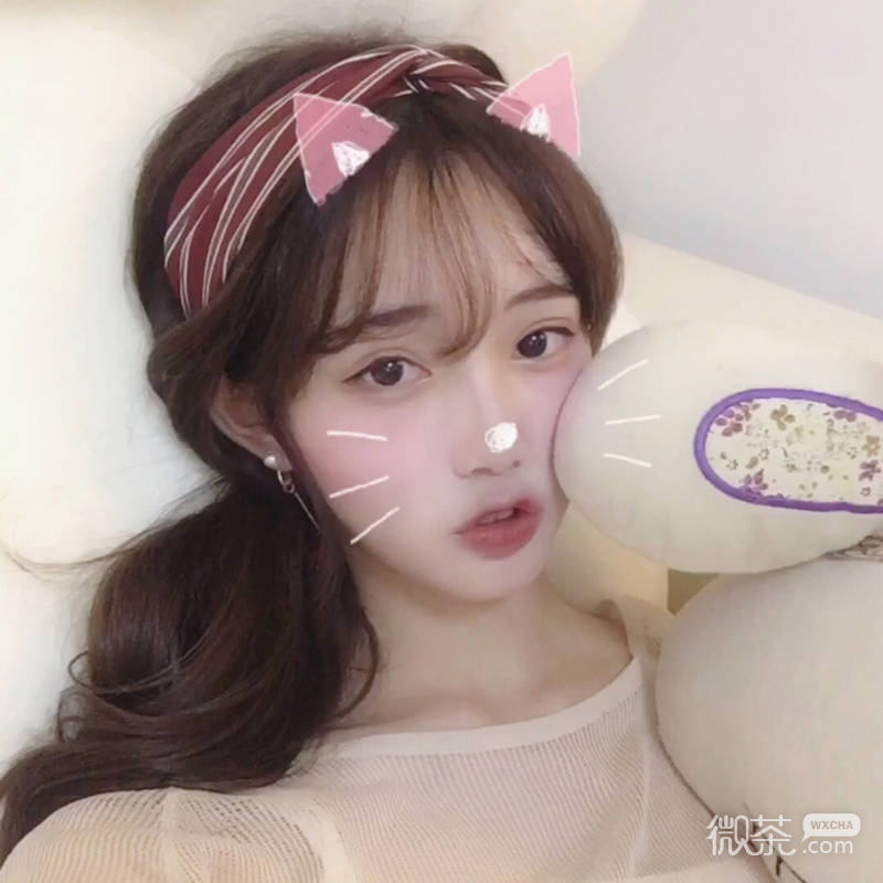 微信清纯性感文艺长发女头
