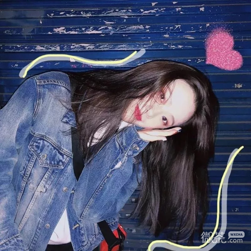 微信清纯性感文艺长发女头