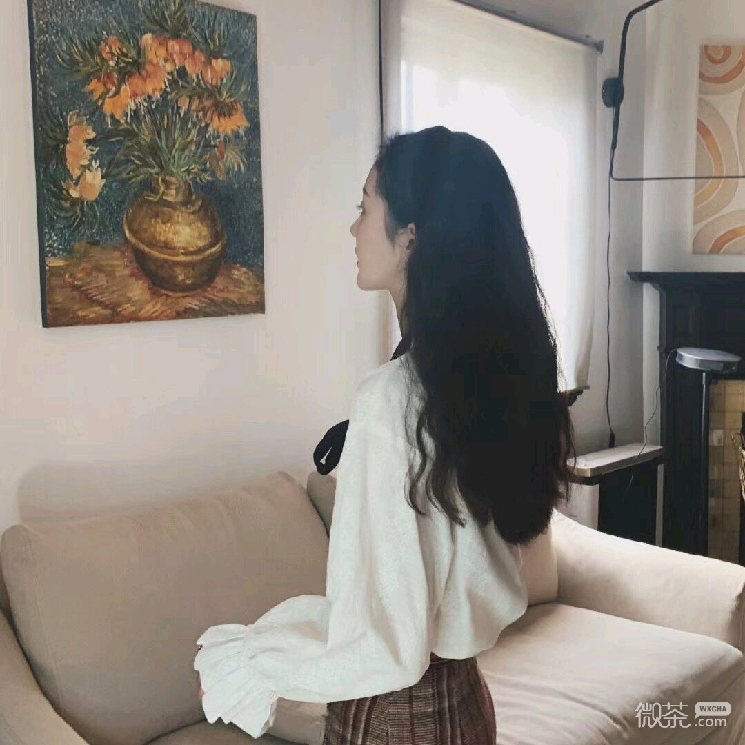 微信冷酷长发御姐女头
