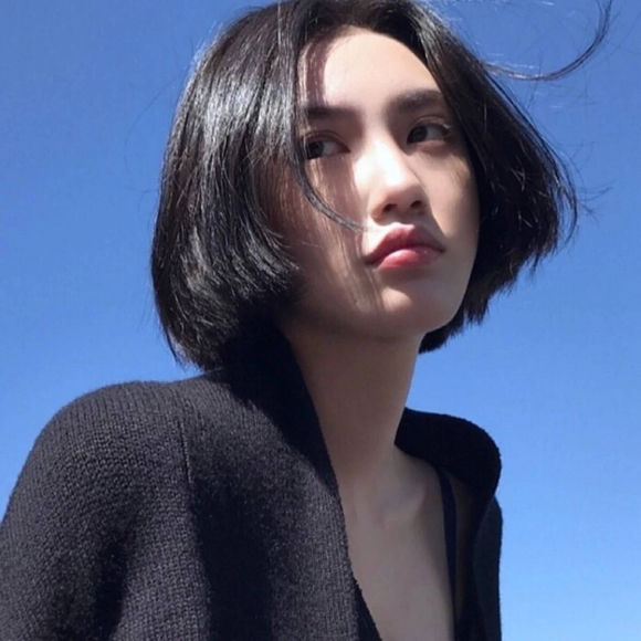 微信长发小清新女生头像