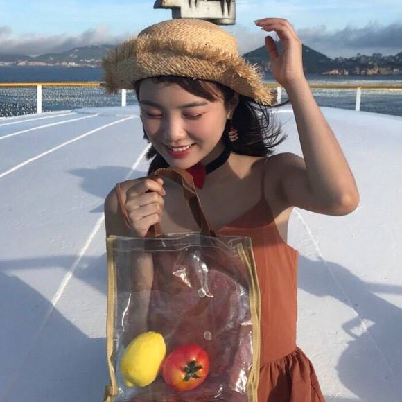 微信长发小清新女生头像