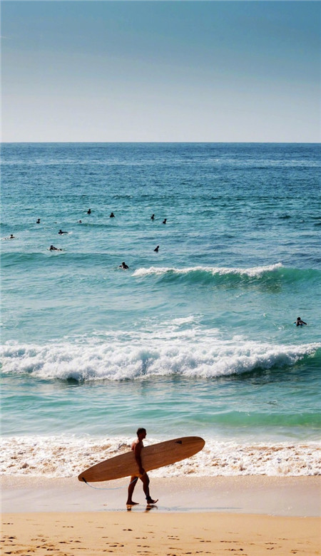 唯美好看的微信海滩风景壁纸图片