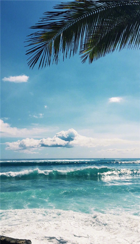 唯美好看的微信海滩风景壁纸图片