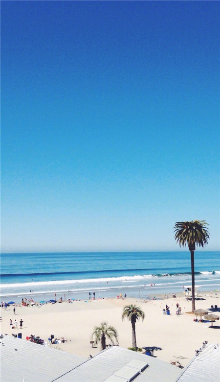 唯美好看的微信海滩风景壁纸图片