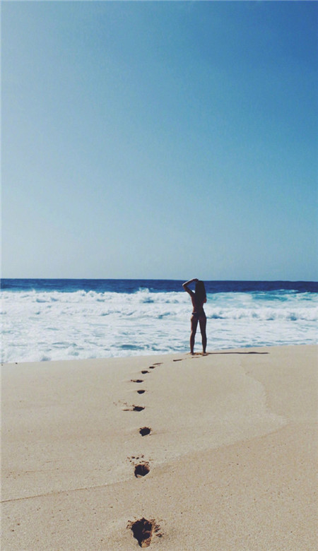 唯美好看的微信海滩风景壁纸图片