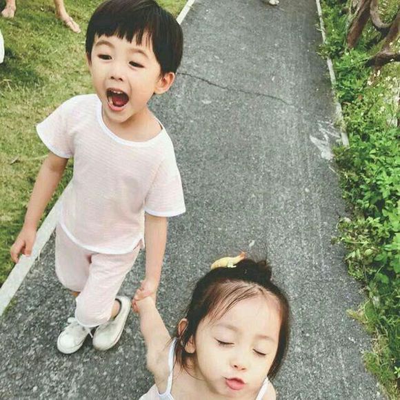 微信可爱萌娃情侣头像