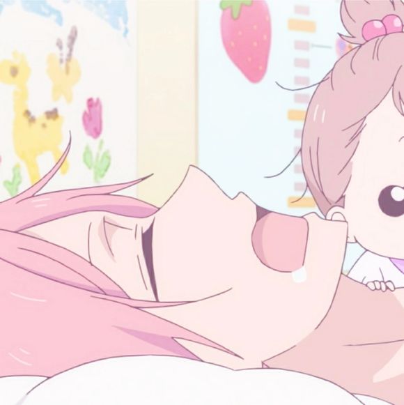 粉色简约可爱情侣头像