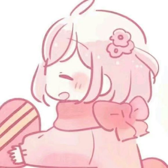 粉色简约可爱情侣头像