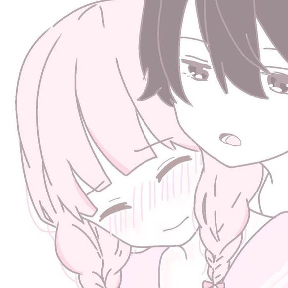 粉色简约可爱情侣头像