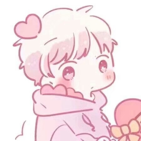 粉色简约可爱情侣头像