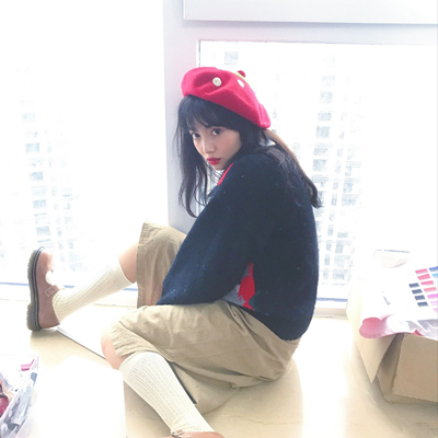 长发小清新女生头像