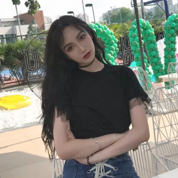 清新潮流长发女生头像