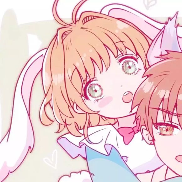 粉色简约情侣头像