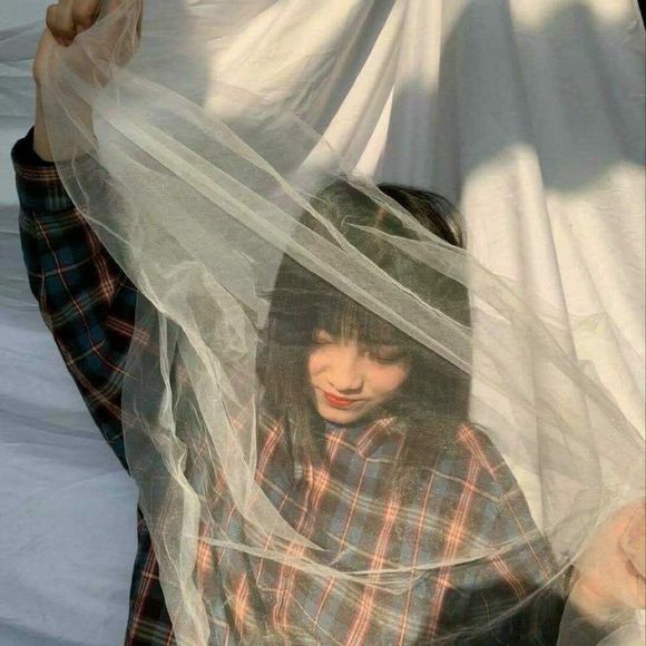 清新潮流长发女生头像