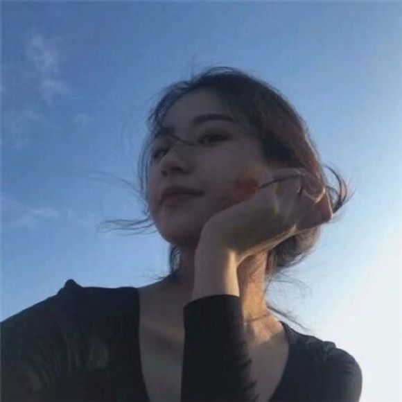 清新潮流长发女生头像