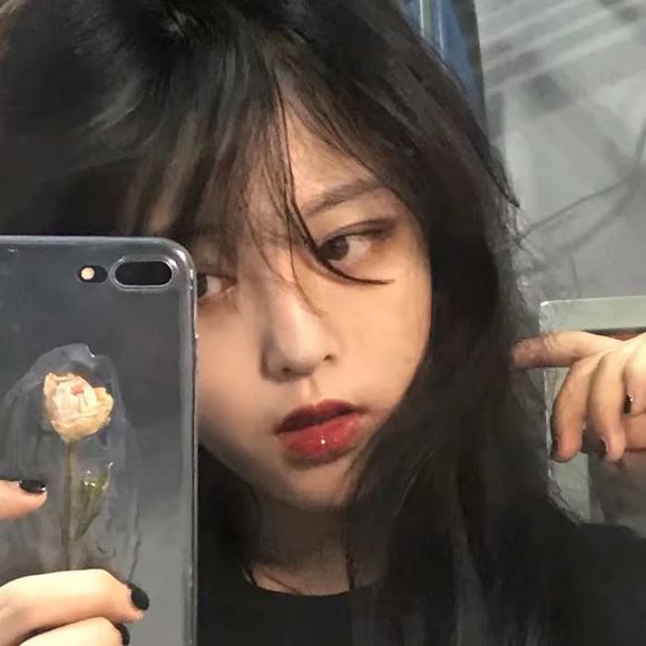 清新潮流长发女生头像