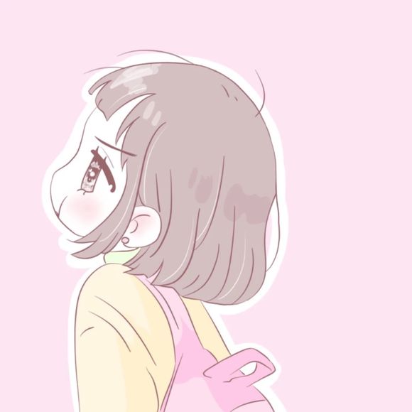 粉色简约情侣头像