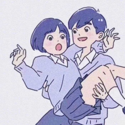 一左一右的微信个性动漫情侣头像