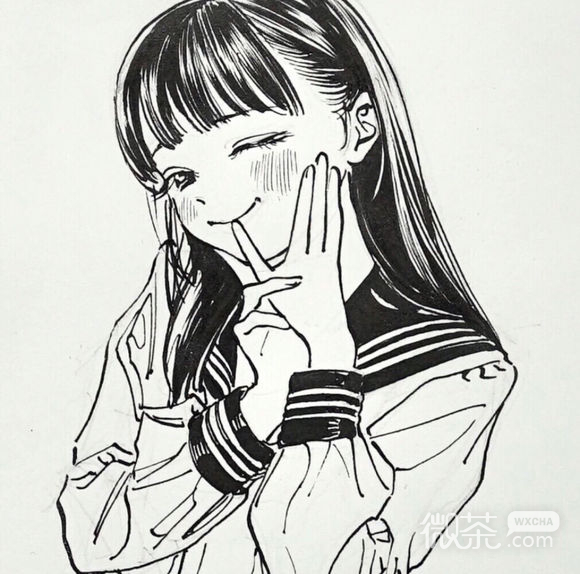 简洁冷酷时尚女生头像