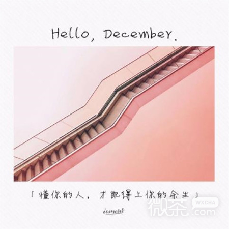 2019微信十二月你好带字图片