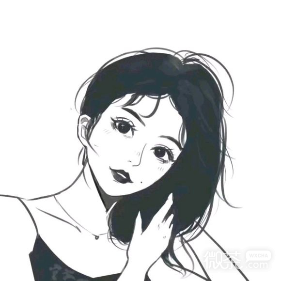 微信黑白个性情侣头像