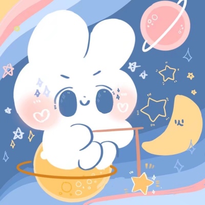 可爱呆萌的微信卡通兔子头像