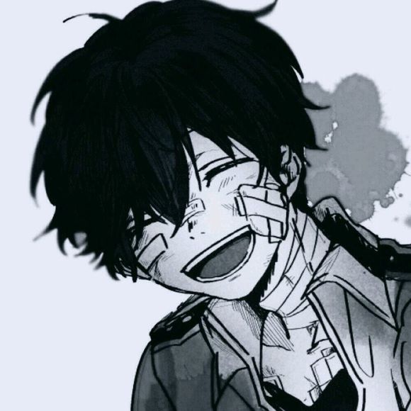 个性黑白二次元男生头像