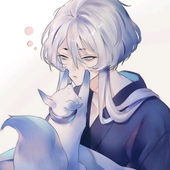 个性黑白二次元男生头像