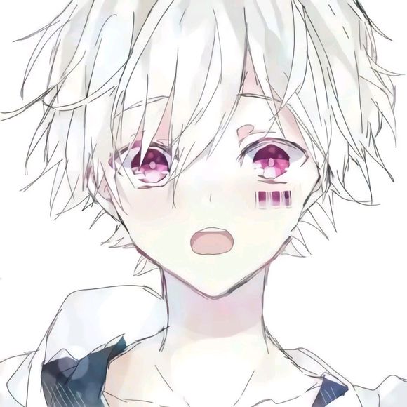 个性黑白二次元男生头像