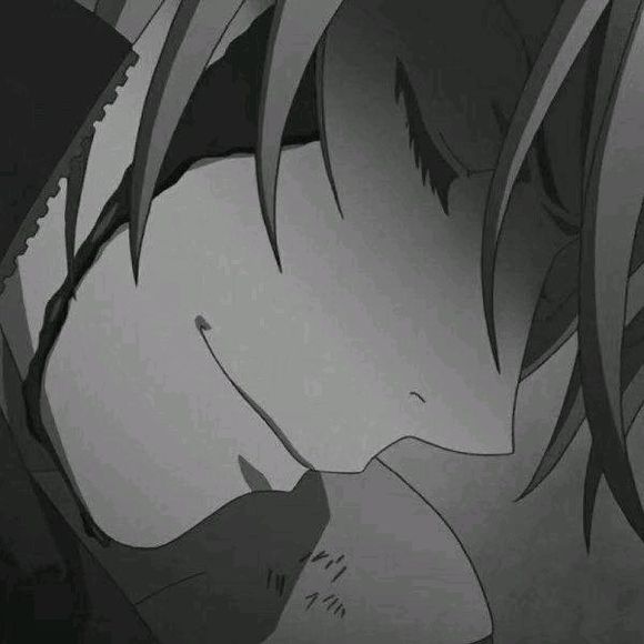 个性黑白二次元男生头像