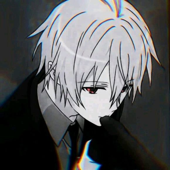 个性黑白二次元男生头像