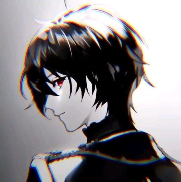 个性黑白二次元男生头像