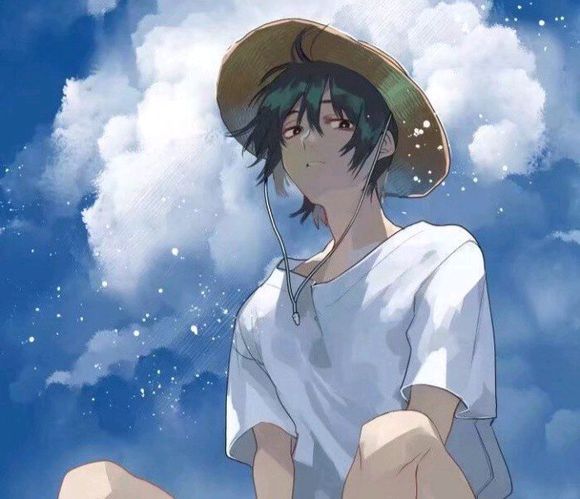 个性黑白二次元男生头像