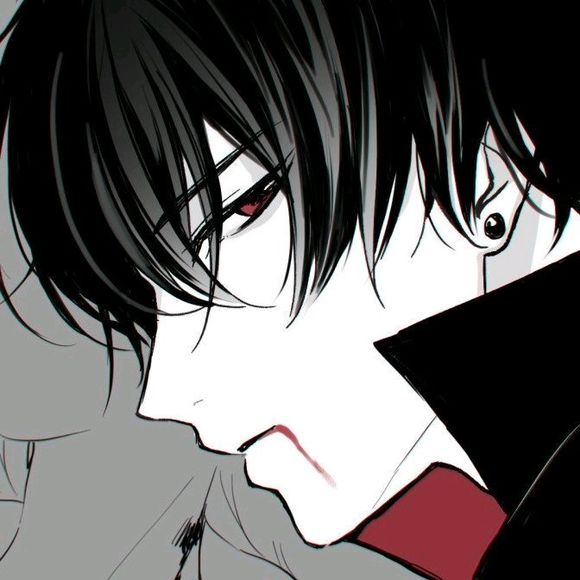 个性黑白二次元男生头像