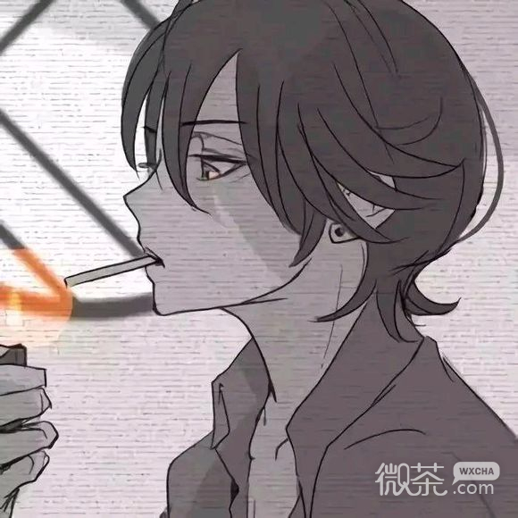 成熟性感二次元男生头像