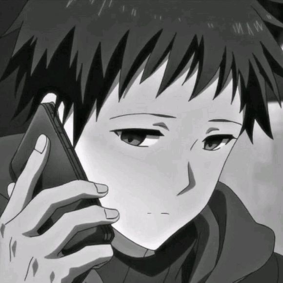 个性黑白二次元男生头像