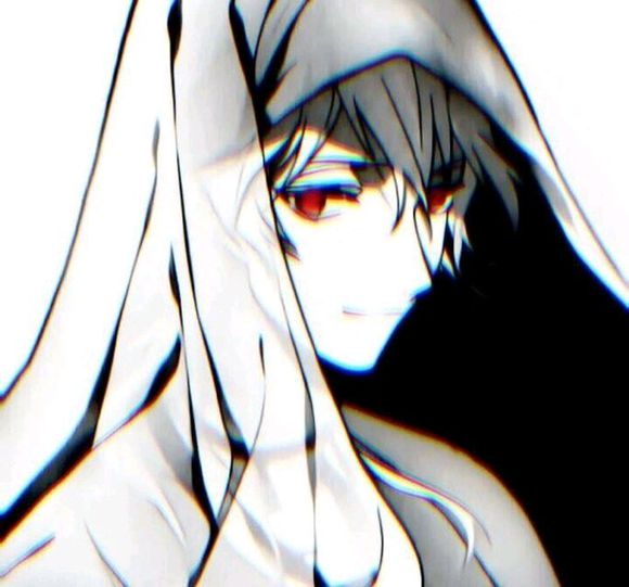 个性黑白二次元男生头像