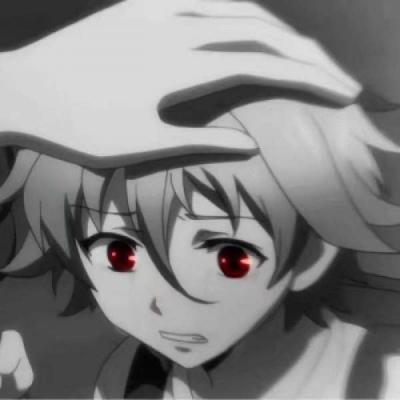 丧气黑白风格的微信动漫男生头像