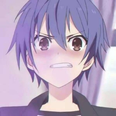 丧气黑白风格的微信动漫男生头像