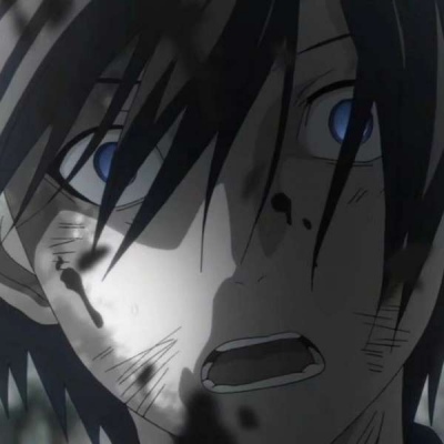 丧气黑白风格的微信动漫男生头像