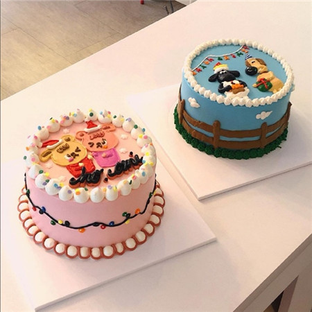 可爱好看的微信卡通风格生日蛋糕图片