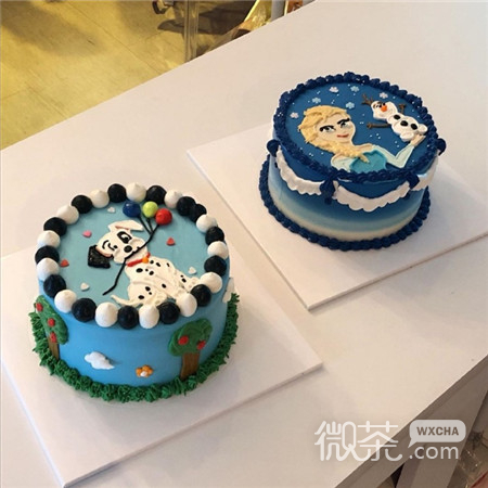 可爱好看的微信卡通风格生日蛋糕图片