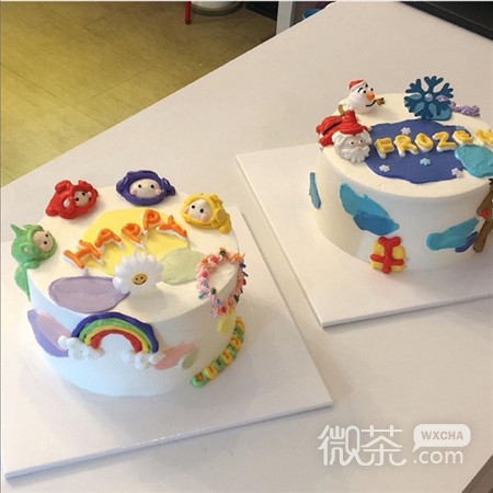 可爱好看的微信卡通风格生日蛋糕图片