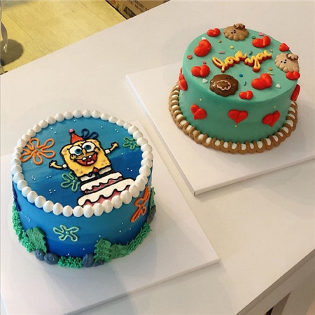 可爱好看的微信卡通风格生日蛋糕图片